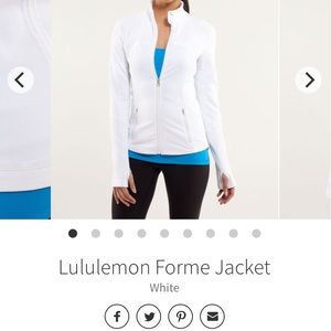 Lululemon Forme jacket sz 4 Beautiful White EUC Rare!